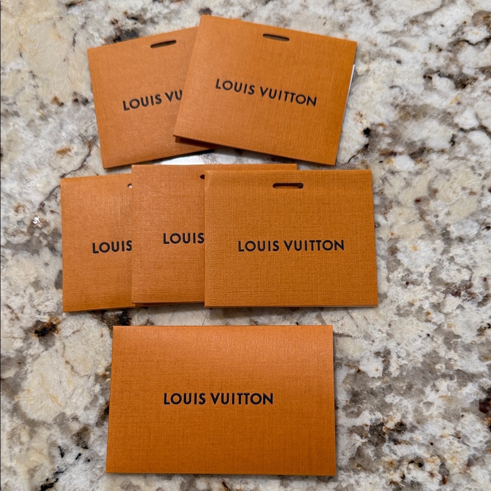 🧡 6x Authentic Louis Vuitton Gift Tags Note Cards Envelopes